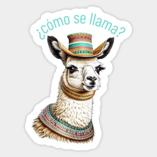 ¿cómo se llama? llama pun Sticker